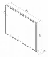 Зеркало LED Континент Amer Black 100x70 см