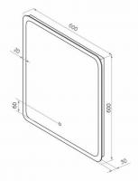 Зеркало LED Континент Bruno 60x60 см с ореольной холодной подсветкой