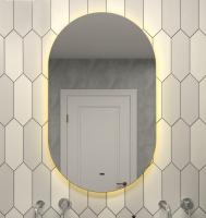 Зеркало LED Континент Fleur 70x120 см с ореольной теплой подсветкой и Б/К сенсором