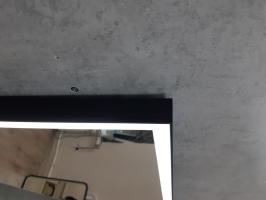 Зеркало LED Континент Frame Black 70x100 см с часами