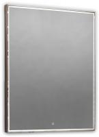 Зеркало LED Континент Life 60x80 см в алюминиевом корпусе с часами