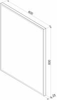 Зеркало LED Континент Life 60x80 см в алюминиевом корпусе с часами