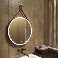 Зеркало LED Континент Millenium Brown 80x80 см с ремнем коричневого цвета