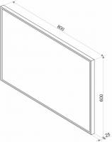 Зеркало LED Континент Sting 80x60 см в алюминиевом корпусе