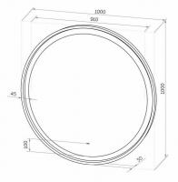 Зеркало Континент Planet Black LED D1000 с ореольной холодной подсветкой и Б/К сенсором