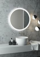 Зеркало Континент Planet White LED D1000 с ореольной холодной подсветкой и Б/К сенсором